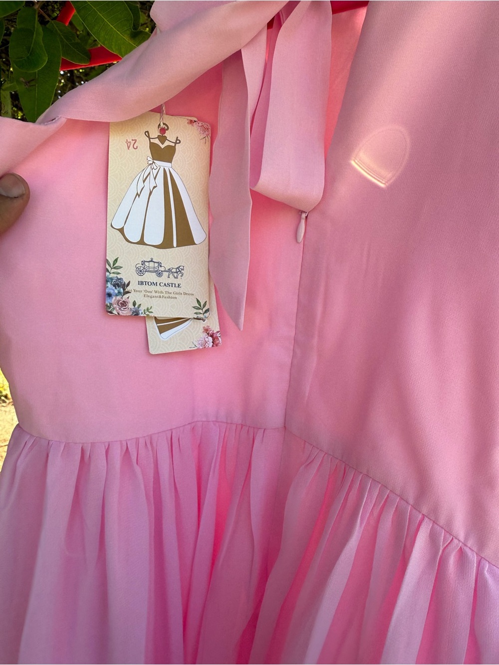 Pink Ruffled Tiered Maxi Dress - Picture 2 of 3